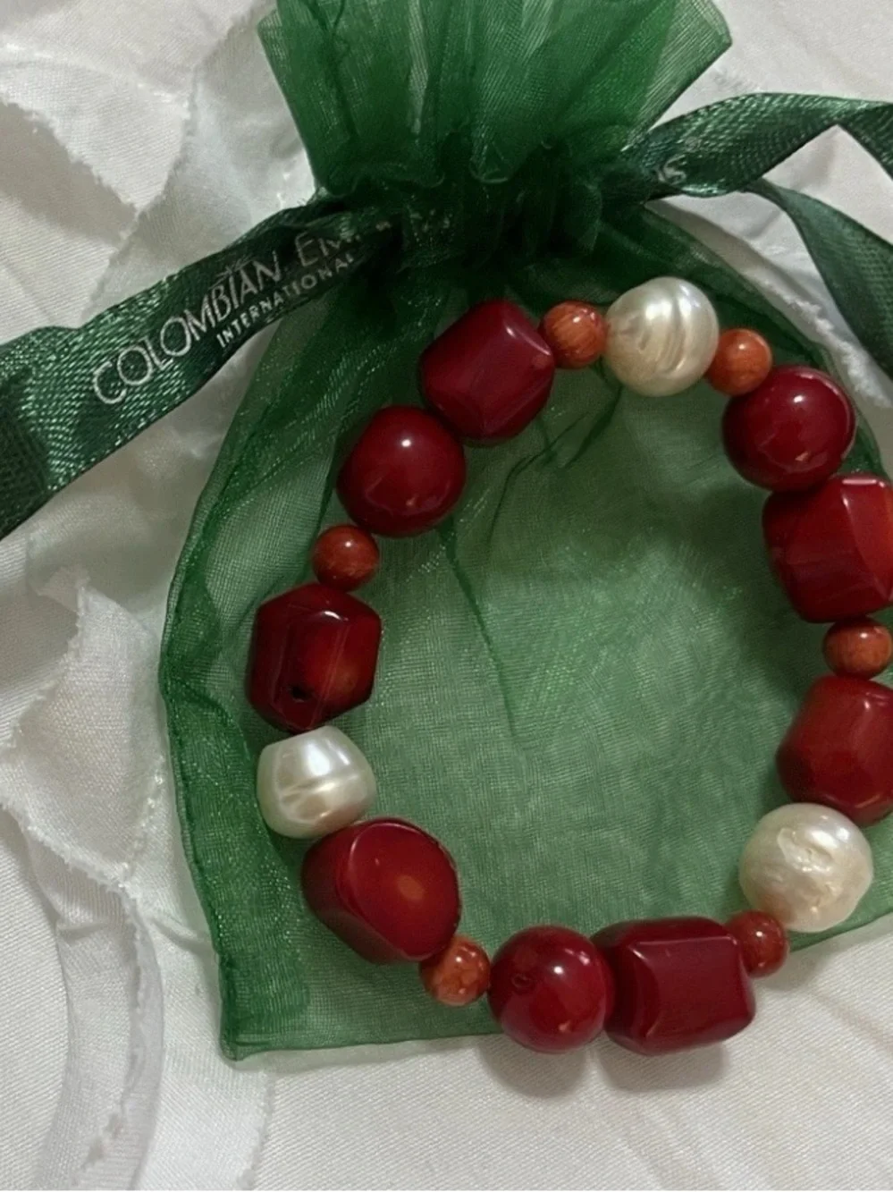 Natural Reds Gemstone Bracelet from Barbados~ Sandals Resort, Jewelry Store NEW